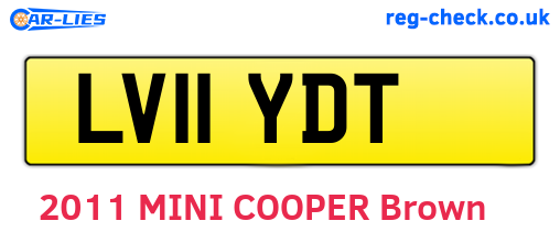 LV11YDT are the vehicle registration plates.
