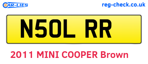 N50LRR are the vehicle registration plates.