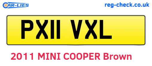 PX11VXL are the vehicle registration plates.