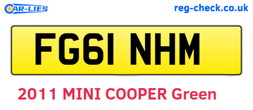 FG61NHM are the vehicle registration plates.