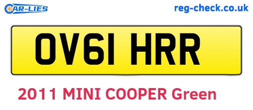OV61HRR are the vehicle registration plates.