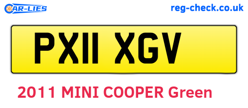PX11XGV are the vehicle registration plates.