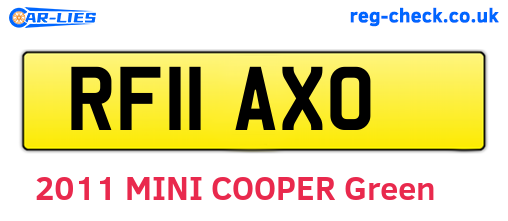 RF11AXO are the vehicle registration plates.