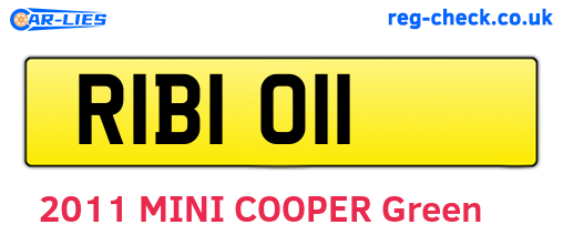 RIB1011 are the vehicle registration plates.