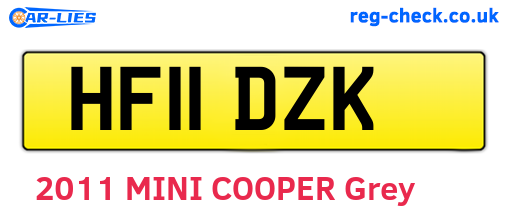 HF11DZK are the vehicle registration plates.