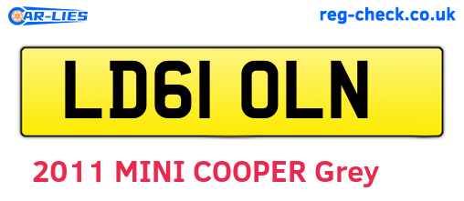 LD61OLN are the vehicle registration plates.