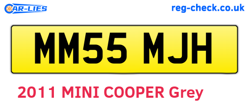 MM55MJH are the vehicle registration plates.