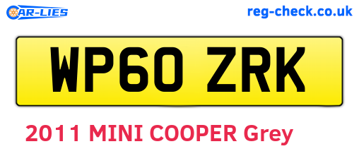 WP60ZRK are the vehicle registration plates.