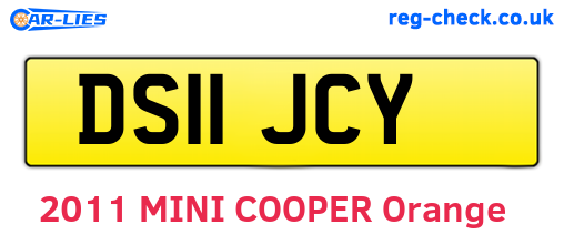 DS11JCY are the vehicle registration plates.