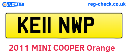 KE11NWP are the vehicle registration plates.