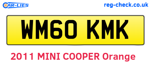WM60KMK are the vehicle registration plates.