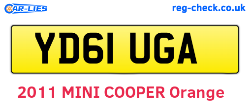 YD61UGA are the vehicle registration plates.