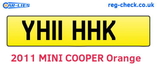 YH11HHK are the vehicle registration plates.