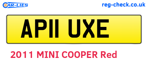 AP11UXE are the vehicle registration plates.