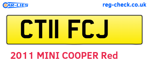 CT11FCJ are the vehicle registration plates.