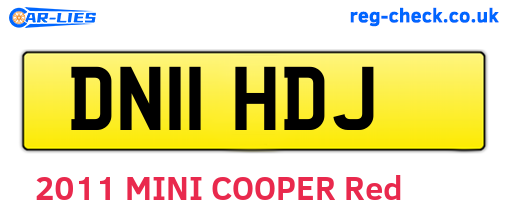 DN11HDJ are the vehicle registration plates.