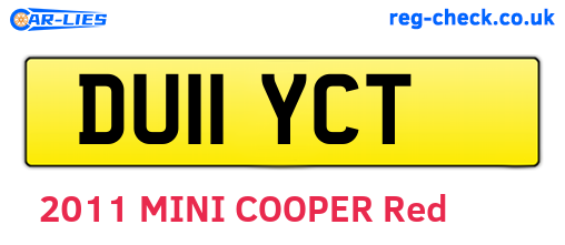 DU11YCT are the vehicle registration plates.