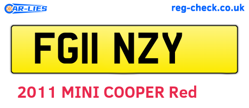 FG11NZY are the vehicle registration plates.
