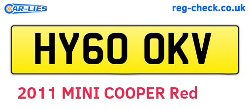 HY60OKV are the vehicle registration plates.