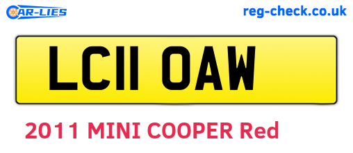 LC11OAW are the vehicle registration plates.