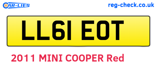 LL61EOT are the vehicle registration plates.