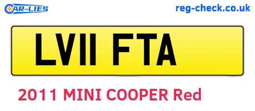 LV11FTA are the vehicle registration plates.
