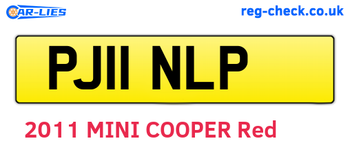 PJ11NLP are the vehicle registration plates.