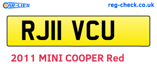 RJ11VCU are the vehicle registration plates.
