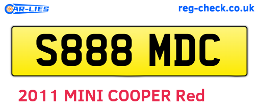 S888MDC are the vehicle registration plates.