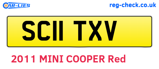 SC11TXV are the vehicle registration plates.