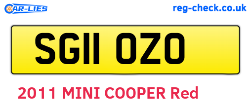 SG11OZO are the vehicle registration plates.