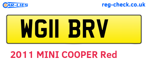 WG11BRV are the vehicle registration plates.