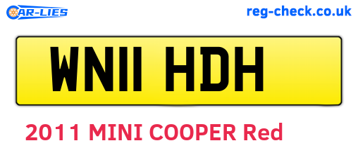 WN11HDH are the vehicle registration plates.