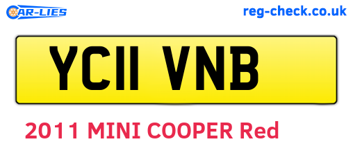 YC11VNB are the vehicle registration plates.