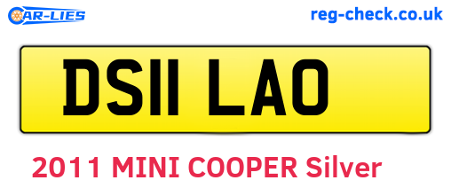 DS11LAO are the vehicle registration plates.