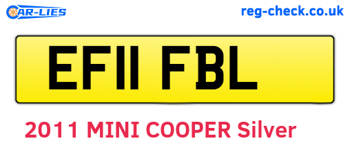 EF11FBL are the vehicle registration plates.