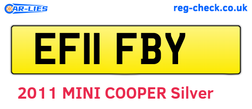 EF11FBY are the vehicle registration plates.