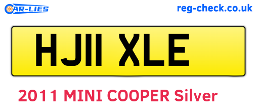 HJ11XLE are the vehicle registration plates.