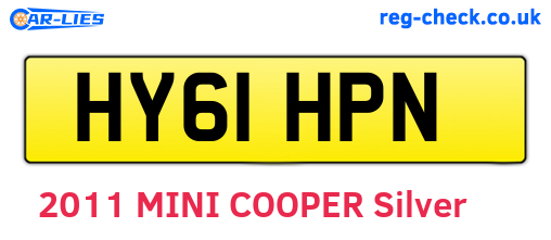 HY61HPN are the vehicle registration plates.