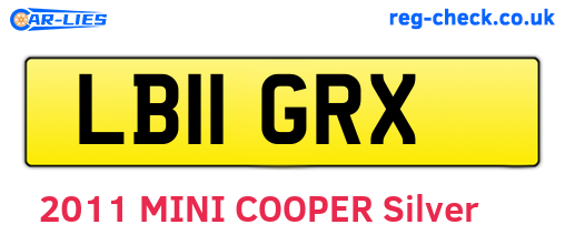 LB11GRX are the vehicle registration plates.