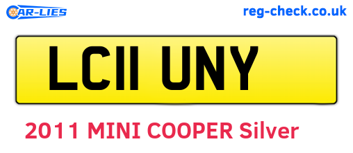 LC11UNY are the vehicle registration plates.