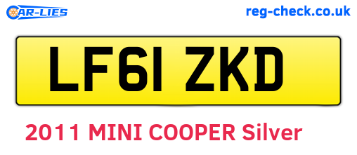 LF61ZKD are the vehicle registration plates.