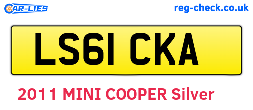 LS61CKA are the vehicle registration plates.