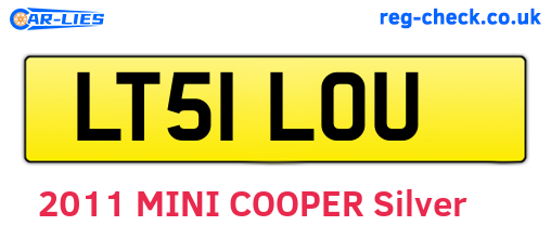 LT51LOU are the vehicle registration plates.