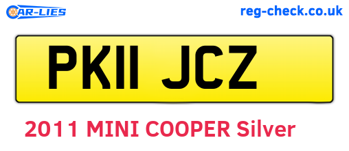 PK11JCZ are the vehicle registration plates.