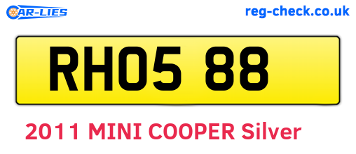 RHO588 are the vehicle registration plates.