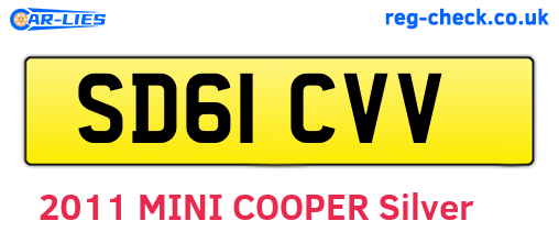 SD61CVV are the vehicle registration plates.
