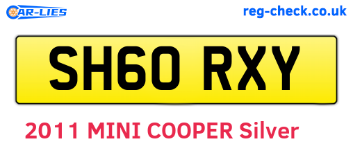SH60RXY are the vehicle registration plates.