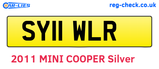 SY11WLR are the vehicle registration plates.