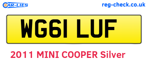 WG61LUF are the vehicle registration plates.